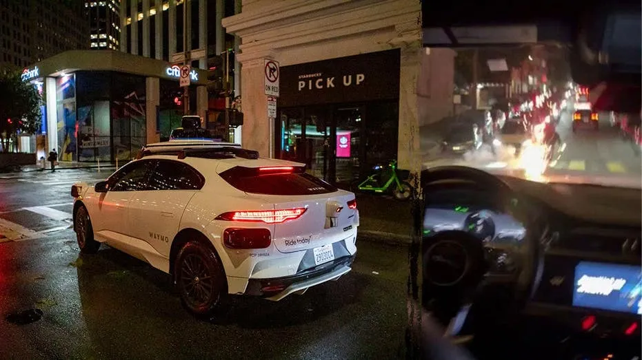 Waymo Vehicle Navigates San Francisco Fireworks Display
