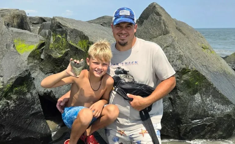 Colossal Megalodon Tooth Unearthed on Jersey Shore Beach
