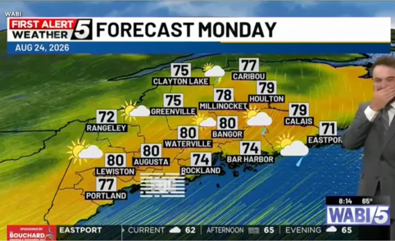 Maine Meteorologist’s Giggle Fit Goes Viral After Prank Backfires